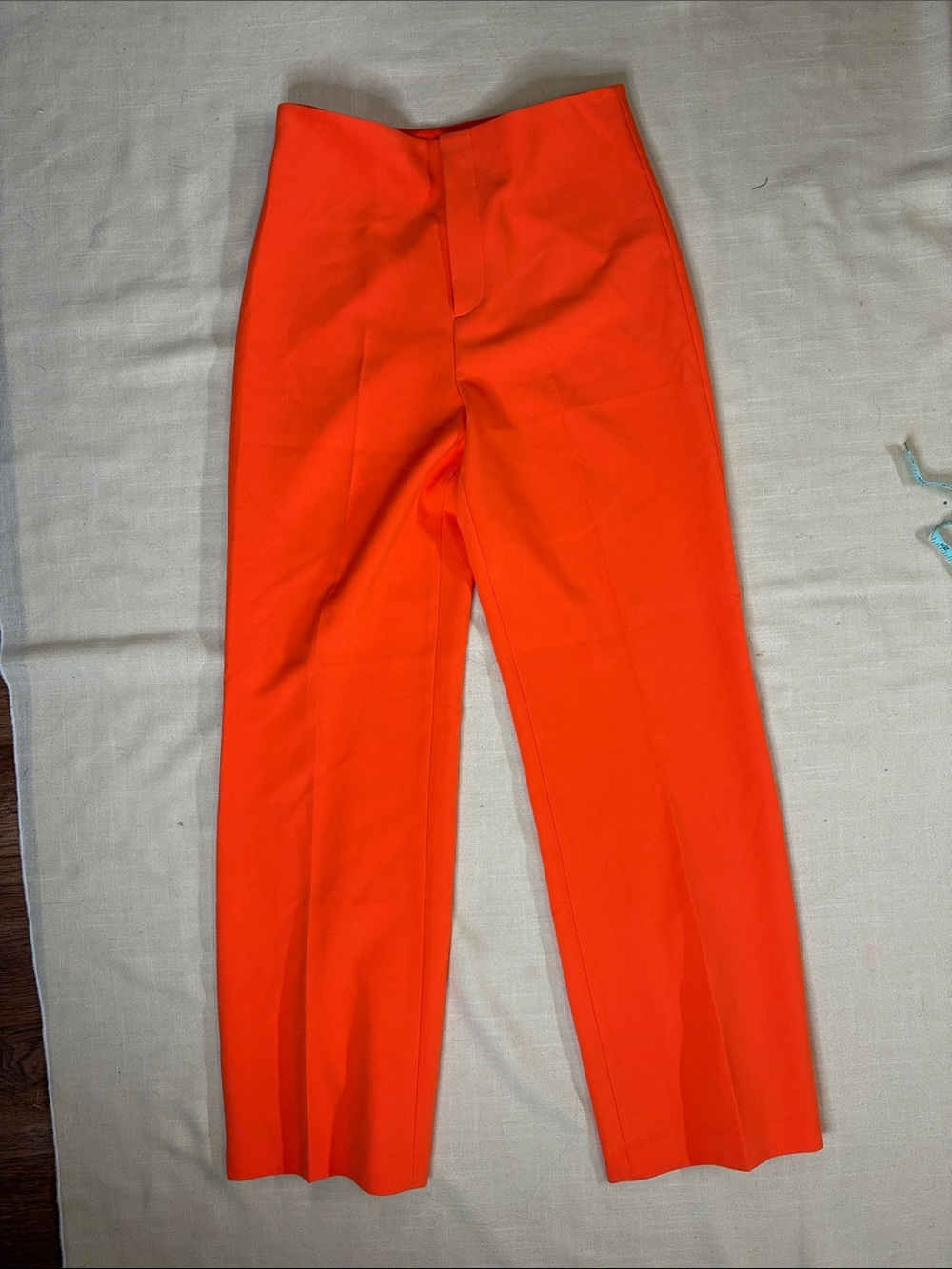 Alice + Olivia High-Waist Wide-Leg Pants in Vivid Orange
